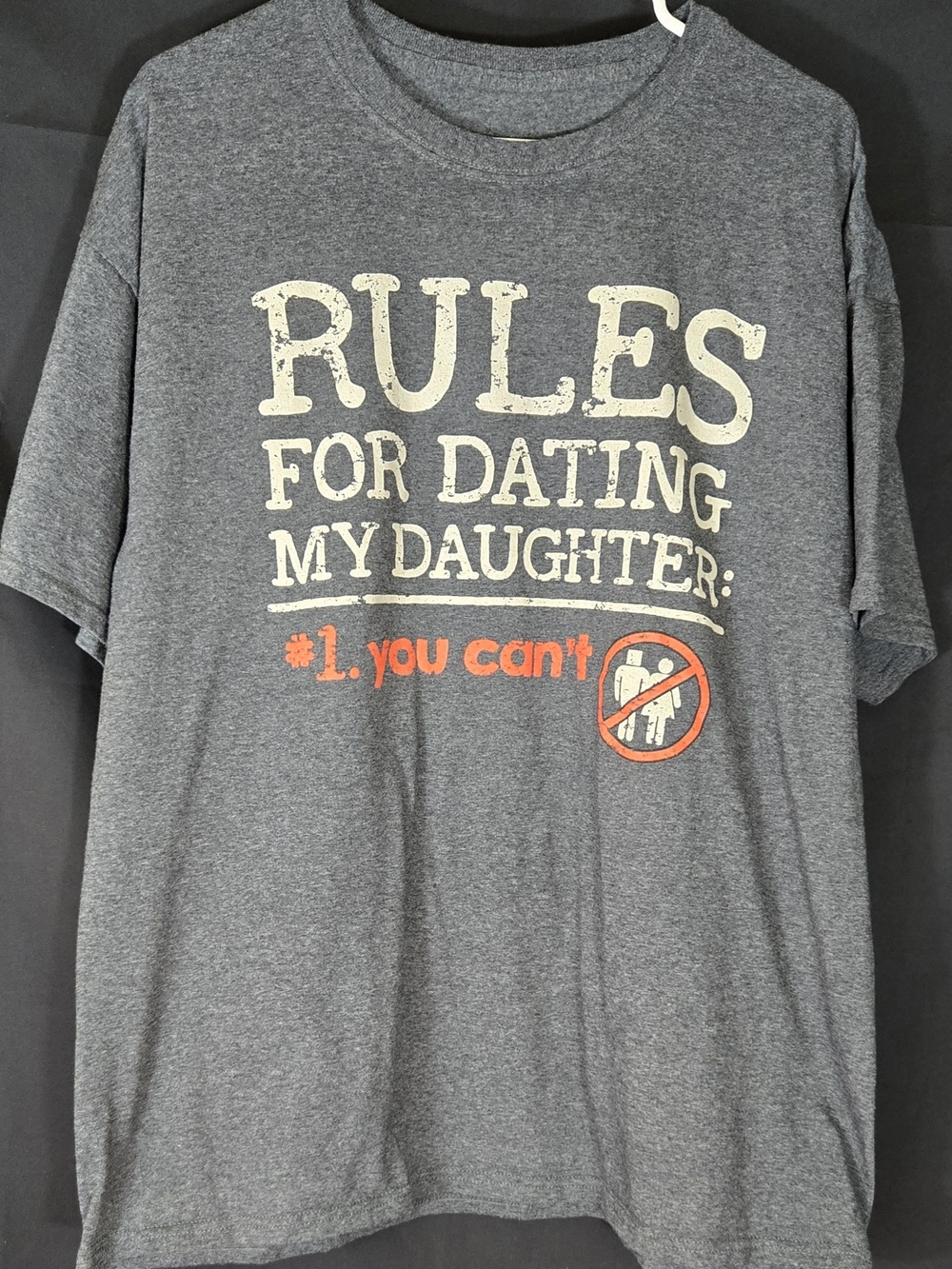 Yeti Charcoal Graphic Tee with Cream and Orange Print #377